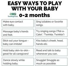 an easy way to play with your baby's 6 - 2 months schedule for the first time