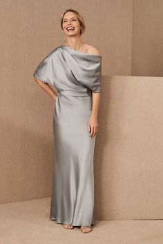 Silver Sheath Mother of Bride Dress Evening Gowns on Storenvy Champagne Cocktail Dress With Sleeves, 2023 Mob Dresses, Brocade Mother Of The Bride Dresses, Steel Blue Mother Of The Bride Dress, Mog Dresses, Bride Dress Elegant, Sukienki Maksi, Mother Of The Bride Dresses Long, Mother Of Bride Outfits