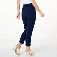 G by Giuliana Black Label Sugar Washed Linen-Blend Pant   Sweet as sugar! Sugar-washed linen-blend fabric gives these straight-leg trousers a chic, vintage look you'll love rocking all summer long. Linen Tapered Leg Jeans For Spring, Linen Jeans With Tapered Leg For Spring, Casual Linen Straight Leg Jeans, Blue Tapered Leg Bottoms For Day Out, Versatile High Waist Linen Bottoms, Solid Color Tapered Leg Bottoms For Day Out, Solid Tapered Leg Bottoms For Day Out, Straight Leg Jeans With Elastic Waistband, Straight Leg Jeans With Elastic Waistband For Day Out