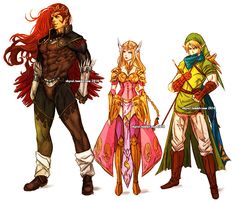 three characters from the video game fire emblems, one with red hair and two wearing armor