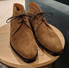 New+Handmade+Camel+Suede+Leather+Chukka+Boots+for+Men's    Upper+Material+Genuine+Suede+  Inner+Soft+Leather+  Style+Ankle+High+Chukka  Color+Camel  Sole+Leather  Gender+Male+  Heel+Leather+  Manufacturing+Time+7+to+10+Business+Days+    ++++++++++++++IMPORTANT+NOTE  +Please+measure+your+foot+size... Office Boots, Dress Leather Boots, Mens Dress Boots, Suede Chukka Boots, Suede Chukkas, Leather Chukka Boots, Custom Design Shoes, Custom Made Shoes, Chukka Boots Men