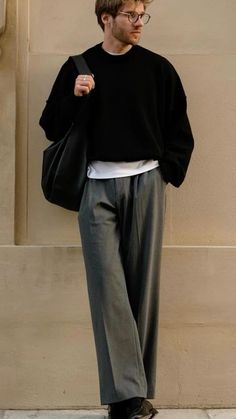 Minimal Streetwear, Stylish Mens Suits, Black Outfit Men, Streetwear Ideas, Mens Smart Casual Outfits, Max Fashion, Vans Outfit, Smart Casual Men, Guys Clothing Styles