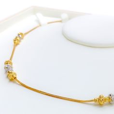 Elevate your ensemble with the Stylish Palatial 22k Gold Necklace. Weighing 10.0 grams and crafted with a purity of 22k, this necklace exudes sophistication. Its combination of yellow and white gold finishes adds a modern twist to its palatial design. With a length of 18 inches and non-adjustable links, it drapes elegantly around the neck. Secured with an S lock style, this necklace ensures both security and style. Make a statement with the refined allure of this exquisite gold necklace. PRODUCT Dual-tone Gold Plated Necklace, Gold Dual-tone Necklace For Formal Occasions, Luxury 22k White Gold Necklaces, Elegant Dual-tone Bridal Necklace, 22k Dual-tone Yellow Gold Necklaces, Dual-tone 22k Yellow Gold Necklaces, Elegant Gold Dual-tone Necklace, Elegant Dual-tone Gold Necklace, Elegant Dual-tone Yellow Gold Necklace