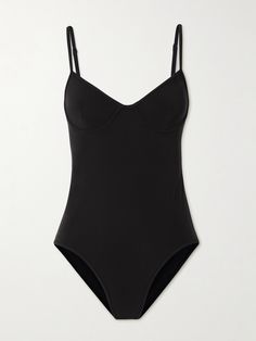 TOTEME's swimsuit is so chic, you'll want to style it as a bodysuit with jeans or a flowy skirt when back home in the city. Made from recycled fabric with plenty of stretch, it has underwired cups for gentle support and lift. Bodysuit With Jeans, Flat Dress Shoes, Dress Flats, Gucci Eyewear, Sports Suit, Flowy Skirt, Black Swimsuit, Ski Wear, Everyday Wardrobe