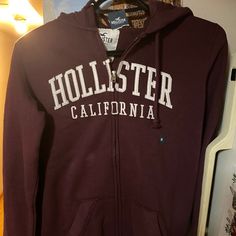 New With Tags In Size Medium. Burgendy Color California Hoodie, Hollister Cardigan, Varsity Cardigan, Poncho Cardigan, Tie Dye Sweater, Hollister Sweater, Hooded Poncho, Maroon Sweater, Small Sweater