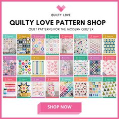 the quilt love pattern shop is now available for purchase on all items in the store