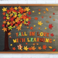 fall is love with learning bulletin board