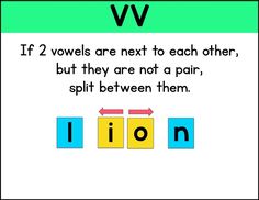 the letter v is for lion and it has two blocks with letters that spell out