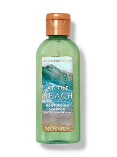 At The Beach Travel Size Shampoo | Bath & Body Works White Frangipani, Basic Accessories, Travel Size Shampoo, Perfect Beach Day, Moisturizing Shampoo, Color Treated Hair, Toasted Coconut, Beach Travel, Room Spray