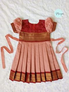 Mugai Collections Silk Dresses For Kids, Baby Silk Frocks Designs, Ethnic Frocks For Baby Girl, Traditional Frocks For Baby Girl, Pattu Frocks For Kids, Silk Frocks For Kids, Pattu Pavadai For Kids