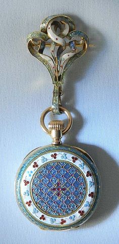 Ulysse Nardin 18K gold, diamond and enamel Art Nouveau ladies antique hunting case pendant watch circa 1890 Enamel Art, Pendant Watch, Pocket Watch Antique, Fob Watch, Ulysse Nardin, Pendant Watches, Antique Pendant, Antique Watches, Art Nouveau Jewelry