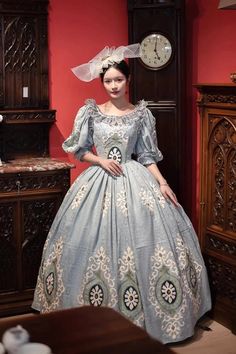 Blue Medieval Court Print Embroidery Vintage Princess Lolita Victorian Dress – LolitaInside Baroque Dresses, Marie Antoinette Dress, Blue Party Dresses, Masquerade Party Dresses, Marie Antoinette Dresses, Gothic Victorian Dresses, Southern Belle Dress, Baroque Dress, Masquerade Ball Gown