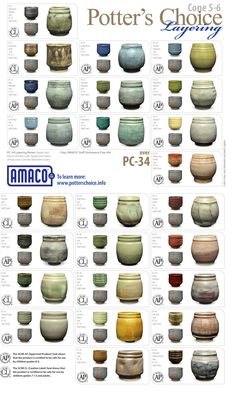 the potter's choice poster shows different pots