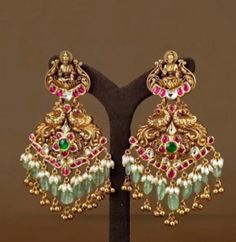 Beads Earrings Gold Indian, Kundan Chandbali Earrings Gold, Buttalu Earrings Gold, Bridal Earrings Indian, Gold Chandbali Earrings, Chandbali Earrings Gold, Temple Jewellery Jhumkas, Kundan Jhumka Earrings, Temple Jewellery Earrings