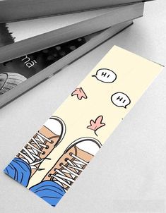 bookmark Bookmarks Inspired By Books, Heartstopper Doodles, Pretty Bookmarks, Bookmarks Ideas, Homemade Bookmarks, Creative Bookmarks