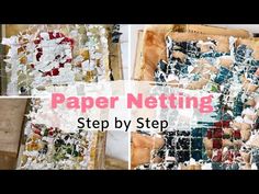 paper netting is being used to create an art project