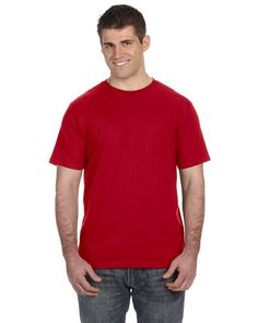 Lightweight T-Shirt - RED - S | Anvil Lightweight T-Shirt in Red Size Small | Cotton Shirts With Holes, Fashion Fits, Basic Outfits, Black Label, Orange And Purple, Combed Cotton, Cotton Shorts, White Undershirt, Green And Grey