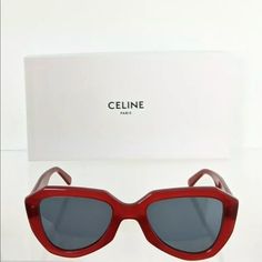 Brand New Authentic Celine Cl 40046 Eyeglasses 66v Red 52mm Frame Cl40046 Comes With Official Box. Celine Eyeglasses Women, Celine Sunglasses Cat Eye, Celine Eyeglasses, Celine Glasses Optical Frames, Celine Rectangular Sunglasses, Celine Tortoise Sunglasses, Oversized Black Sunglasses, Celine Accessories, Marc Jacobs Sunglasses