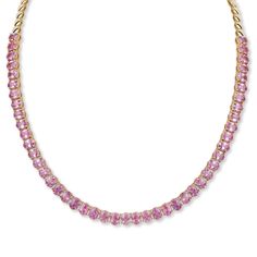 tennis necklace womens Luxury Elegant Pink Sapphire Necklaces, Luxury Pink Gold Necklaces With Pink Sapphire, Pink Oval Pendant Jewelry For Formal Occasions, Pink Oval Pendant For Formal Occasions, Elegant Pink Sapphire Necklace For Formal Occasions, Luxury Pink Sapphire Necklace, Formal Yellow Gold Pink Sapphire Jewelry, Elegant Pink Sapphire Round Necklace, Fine Pink Sapphire Necklaces For Formal Occasions