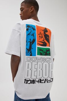 Футболка Cowboy Bebop Creative T Shirt Design, Mens Casual Dress Outfits, Men Stylish Dress, Clothing Photography, Cowboy Bebop, Pull & Bear