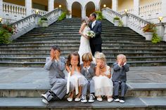 Kids wedding pics; flower girl; ring bearer; converse; Airlie Spanish staircase {Photo credit: Kristine Pringle Photography} Groom With Ring Bearer Pictures, Ring Bearer Photos, Wedding Ideas For Kids, Spanish Staircase, Kids Ring, Wedding Photo List, Family Wedding Photos, Unique Wedding Photography, Kids Wedding