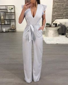 HOT SELLING !FREE SHIPPING  Order Over $80BUY 3 USE 8% OFF  CODE : 8OFF Striped V-neck Jumpsuits And Rompers For Summer, Striped Fitted V-neck Jumpsuit, Striped Fitted V-neck Jumpsuits And Rompers, Striped Jumpsuits And Rompers For Summer Workwear, Cheap Jumpsuits, Colorful Jumpsuit, Jumpsuit Outfit, Short Sleeve Jumpsuits, Striped Jumpsuit