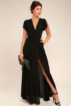 Shop Dresses for Weddings | Wedding Guest Dresses - Lulus Wrap Dress Wedding, Wrap Dress Wedding Guest, Maxi Dress Summer, Black Tie Wedding Guests, 파티 드레스, Fall Wedding Guest Dress, Dress Wedding Guest, Guest Attire, Wrap Maxi Dress