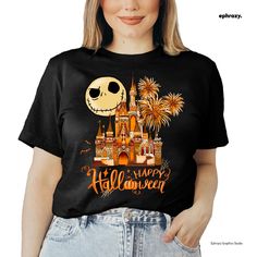 Disney Inspired Halloween Castle T-Shirt | eBay October Disney Outfits, Halloween Castle, Disney 2023, Disney Halloween Shirts, Halloween Disney, Disney Trip Planning, Teaching Outfits, Disney Castle, Fall Decorating