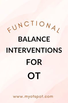 If you're looking for functional balance interventions for OT, look no further than our updated article full of new, free OT treatment ideas! Acute Care Occupational Therapy Interventions, Vestibular Activities For Adults, Dual Tasking Occupational Therapy, Standing Balance Occupational Therapy, Pnf Techniques Occupational Therapy, Balance Activities Occupational Therapy, Snf Occupational Therapy, Occupational Therapy Balance Activities, Hemiparesis Occupational Therapy