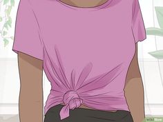 How to Tie Your Shirt: 13 Easy Knots to Spice up Your Look Tank Top Tied In A Knot, Tee Shirt Tying Hack, How To Tie A Tee Shirt Knot Tutorial, How To Side Tie A Shirt Knots, Knot In T Shirt, T Shirt Side Knot, Ways To Tie An Oversized Shirt, Tie Up Tshirt Knot Diy, How To Tie Tee Shirt Knot