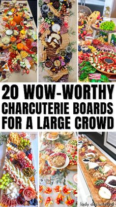 many different types of food are arranged on a table with the words, 20 wow - worthy