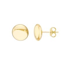 14K Yellow Gold 11mm Flat Bead Stud Earrings - Women (Female). Stud earrings exude a classy and sophisticated presence, yet are so simple and timeless. Desirable and versatile these earrings can worn with any outfit, from a casual day at the office to a formal black-tie event. Their 14 karat gold brilliance will leave onlookers in awe. Our stud earrings are made with the buyer in mind. Fitted with a post and butterfly backing for a secure fit. No Stone. Size: one size.  Age Group: adult. Classic Formal Earrings With Round Beads, 14k Yellow Gold Round Bead Earrings, 14k Yellow Gold Earrings With Round Beads, Classic Gold Earrings With Round Beads, Bead Stud Earrings, Black Tie Event, Earrings Women, Black Tie, Womens Watches