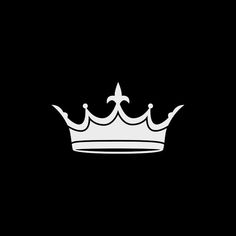 a white crown on a black background