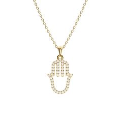 Make a statement with our Pavé Hamsa Hand Necklace. This exquisite necklace features a stunning Hamsa Hand charm encrusted with sparkling pavé stones, and is available in solid gold or sterling silver. The ultimate symbol of protection and elegance, this necklace is the perfect way to add a touch of glamour to any outfit and protect yourself from negative energy. Whether you're treating yourself or gifting it to a loved one, this necklace is sure to become a treasured piece in any jewelry collection. Hamsa Hand Necklace, Arabic Jewelry, Symbol Of Protection, Hand Necklace, Turquoise Bead Necklaces, Greek Jewelry, Evil Eye Jewelry, Hamsa Hand, Religious Jewelry