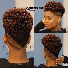 Mohawk Hairstyles For Women, Cabello Afro Natural, Shaved Hair Designs, Tapered Natural Hair, Tapered Hair, Mohawk Hairstyles, American Woman