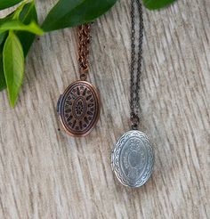 Small Locket Necklace Oval Photo Pendant Antique Silver or Copper Keepsake Jewelry Personal Gift for Antique Personalized Oval Pendant Necklaces, Vintage Charm Oval Link Necklace As Gift, Oval Link Necklaces With Vintage Charm For Gifts, Oval Charms Necklace For Keepsake, Oval Keepsake Charm Necklace, Vintage Charm Oval Pendant Locket Necklace, Oval Pendant Locket Necklace With Vintage Charm, Vintage Charm Oval Pendant Necklace As Gift, Nickel-free Oval Link Necklace For Gift