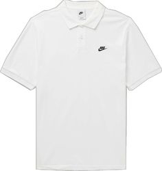 White Polo Collar T-shirt With Embroidered Logo, Classic White Polo Shirt With Embroidered Logo, White Collared Top With Embroidered Logo, Casual Polo T-shirt With Embroidered Logo, Casual Collared T-shirt With Embroidered Logo, Classic Polo Shirt With Embroidered Logo For Streetwear, Sporty Short Sleeve Polo Shirt With Embroidered Logo, White Polo Shirt For College, Casual White Polo Shirt For College