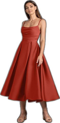 A-line Party Dress With Ruched Back, Midi Length Prom Dress With Ruched Back, Midi Prom Dress With Ruched Back, Prom Dress With Ruched Back, Midi Length, A-line Bridesmaid Dress For Party, Prom Midi Dress With Ruched Back, Ruched Back Midi Dress For Prom, A-line Prom Dress With Pleated Back, Elegant A-line Dress With Ruched Back