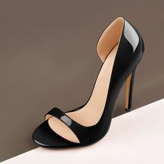 Our made-to-order customer provided this style. Handmade Shoes, Black Patent Leather, Womens Heels, Stiletto Heel, Patent Leather, Stiletto Heels, Sandals Heels, Fashion Shoes, Custom Made