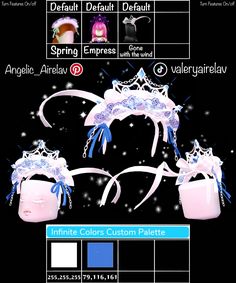 the instructions for how to make an ice princess tiara