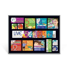 Includes two 5-1/2” x 17” title header pieces (become 5-1/2” x 34”) and a variety of photo and information cards, laminated for durability. Sized for a 3' x 4' bulletin board. Can be easily adapted to fit any sized board. Bulletin board not included. Remember the "numbers to live by" with this bulletin board kit featuring the things to include every day to lead a healthy lifestyle: • 5 servings of fruits and vegetables • 4 glasses of water • 3 good laughs • 2 hours or less screen time • 1 hour o Passive Programming, Floor Graphics, Fiber Rich Foods, Well Balanced Diet, Vegetable Drinks, Staying Healthy, Serving Drinks