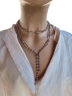 This is a stainless steel  vertebrae style goth punk alt grunge aesthetic chainmail choker necklace, all Handmade by me. It has a built-in extender so it can be worn as a choker or as a longer necklace. it runs from approximately 15" to 18". completely hypoallergenic, waterproof sweatproof and will never tarnish.FREE SHIPPING is shipped via tracked package. If you want faster shipping, you can choose to upgrade and pay at checkout. Chainmail Choker, Punk Choker, Alt Grunge, Jewelry Goth, Dark Academia Aesthetic, Goth Punk, Academia Aesthetic, Goth Grunge, Creative Jewelry