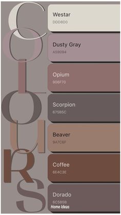 the color scheme for this poster shows different shades of brown, beige and greys