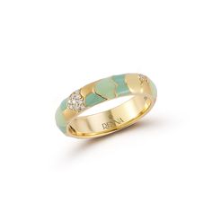 Alternating diamond, enamel and gold undulate around the finger for this graceful band. 4.5 mm wide. Made to order. Enamel Wedding Band, Blue Laguna, Southern California Home, Gold Enamel Jewelry, Ring Inspiration, Palette Design, Bracelet Sets, Diamond Tennis Necklace, Candy Jewelry