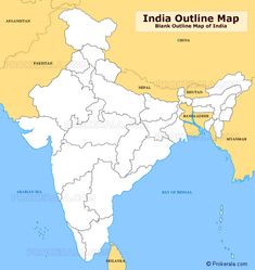 india outline map with the states and major cities