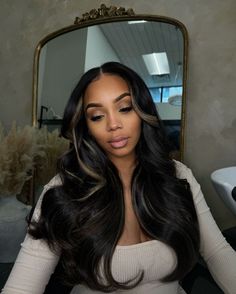 200s Hair, Black Hair Inspiration, Hair Inspired, Black Hair Balayage, Cute Hair Colors, Birthday Hairstyles, Haute Hair, Quick Weave Hairstyles, Cool Braid Hairstyles