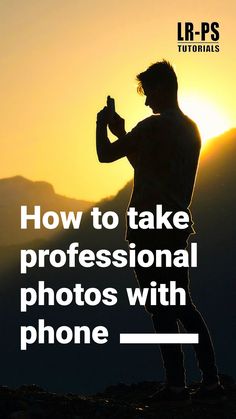 the silhouette of a man taking a photo with his cell phone in front of a sunset