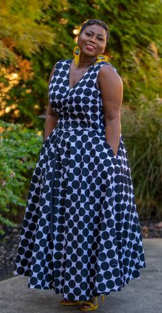 Beautiful polka dots long dress fully lined with pockets Polka Dot Dress, Dress Clothes For Women, Long Dress, Polka Dots, Womens Sizes, Art Collection, Dress Outfits, Beauty Book, Bathing Beauties