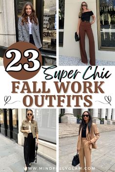 fall work outfits Fall Work Looks For Women, Transition To Fall Outfits Work, Modern Woman Work Outfit, Woman Business Professional Outfits, Chic Fall Work Outfits For Women, Fall Fashion Office Outfits, Womens Fall Business Casual Outfits, Women’s Fall Work Outfits, Women Fall Work Outfits