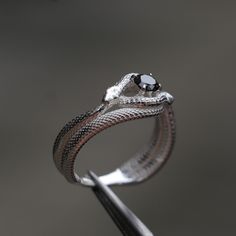 Elegant Black Snake-shaped Jewelry, Unique Black Snake-shaped Jewelry, Unique Black Snake Ring As A Gift, Snake Eating, Snake Jewelry, Onyx Ring, Sterling Silver Ring, Statement Rings, Silver Ring